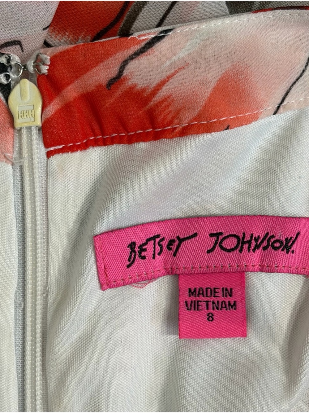 Betsey Johnson Floral Chiffon Dress (8) - Picture 2 of 8